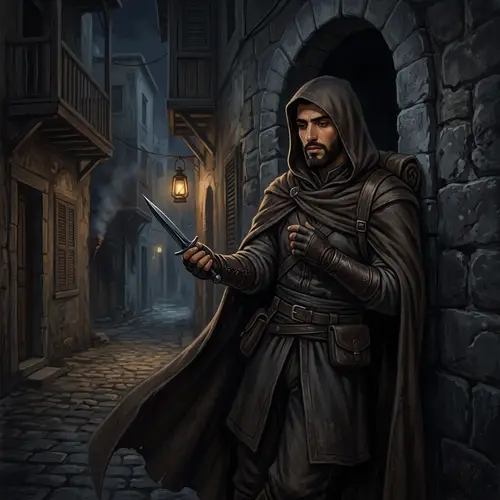 Male Assassin Thief Character | RPG Urban Setting
