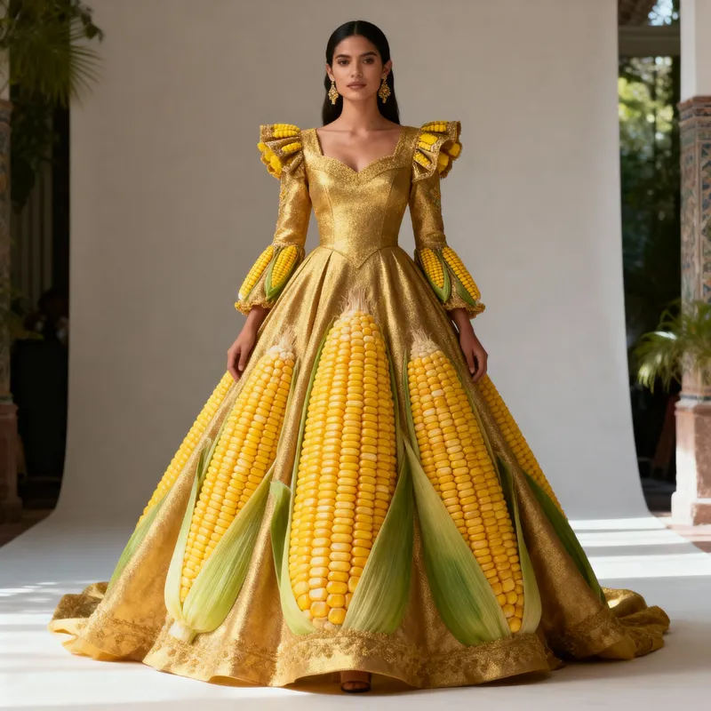 Corn-Inspired Princess Cut Dress