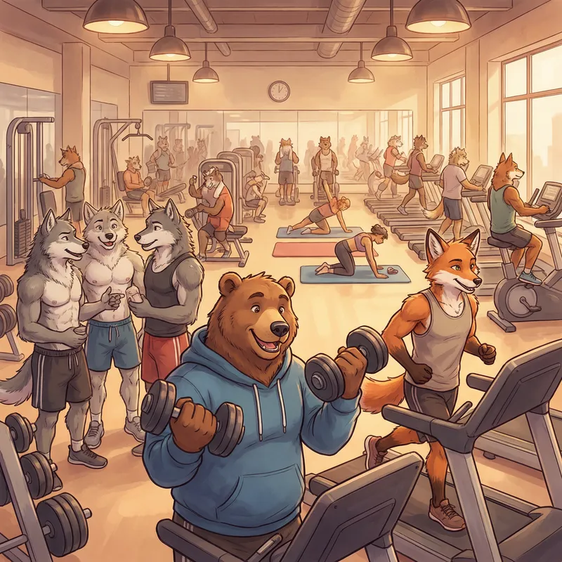 Vibrant Furry Fitness: A Unique Gym Experience