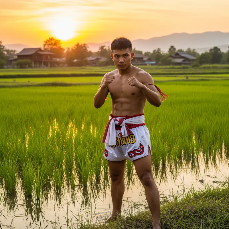 Thai Steamed Rice with Waist Scarf Thai Steamed Rice with Waist Scarf