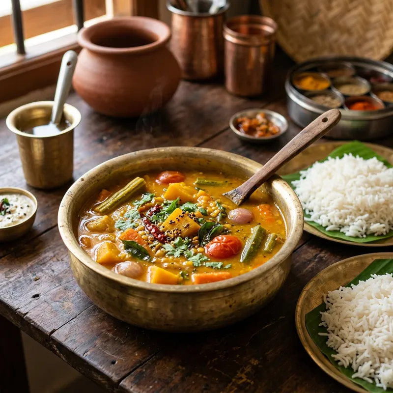 Delicious South Indian Sambar Recipe | Drumsticks, Pumpkins & Lentils