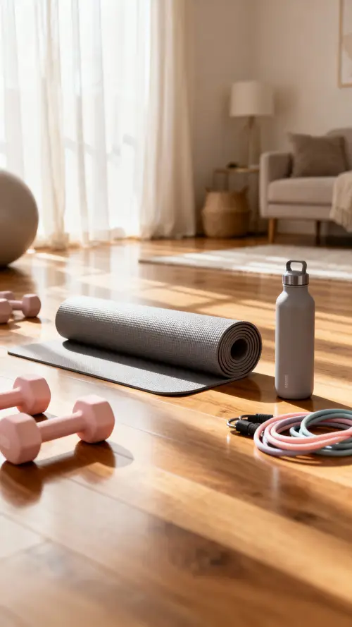Elegant Home Interior with Yoga Accessories