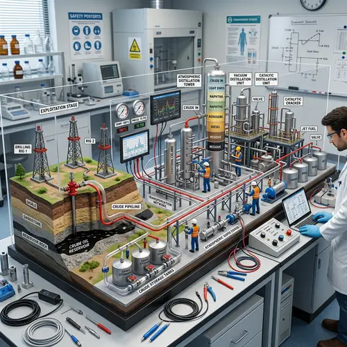 Crude Oil Exploitation Lab Simulation Device