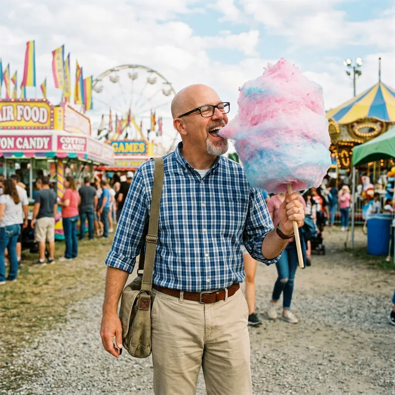Walter White Enjoying Huge Cotton Candy | Fan Art