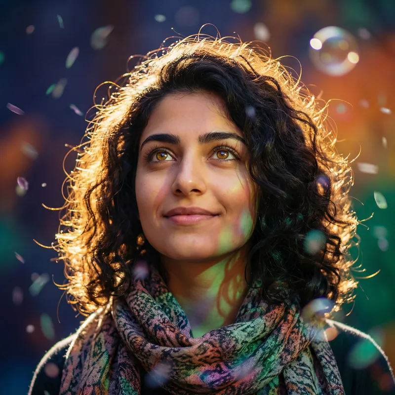 Enchanting 18-Year-Old Middle Eastern Girl with Remarkable Eyes