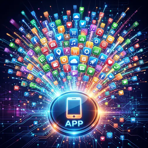 Smartphone Icon with Innovative App Icons | App Services