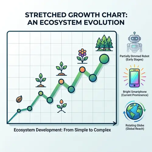 Growth Chart with Ecosystem Development - Visual Representation