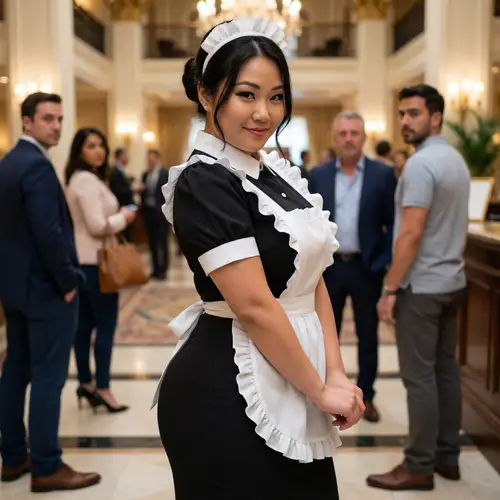 Attention-Grabbing Asian Housemaid