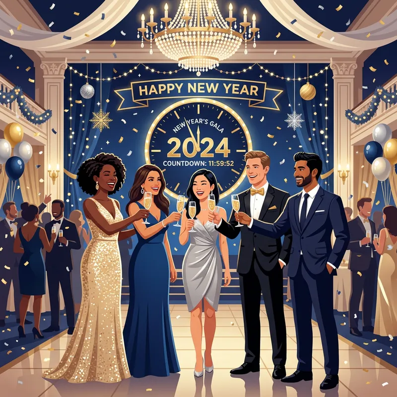 Elegant New Year Images for Employees Celebration