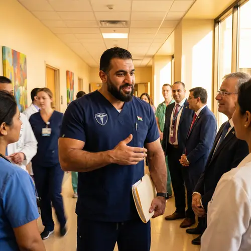 Muscular Male Doctor: Strength & Dedication in Healthcare