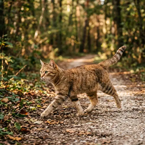 Cat Walking in Motion - Cute Feline in Action