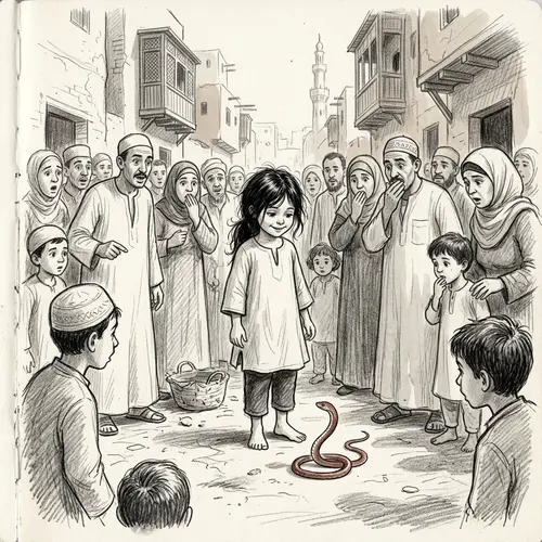 Dancing Red Snake in Egypt: Captivating Scene