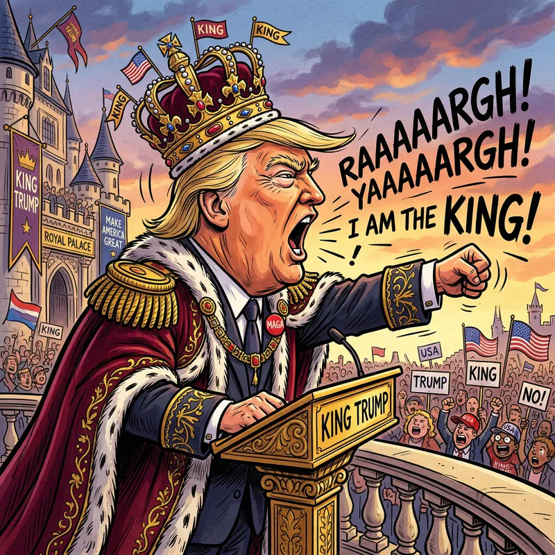 Donald Trump Cartoon King - Yelling Profile Image