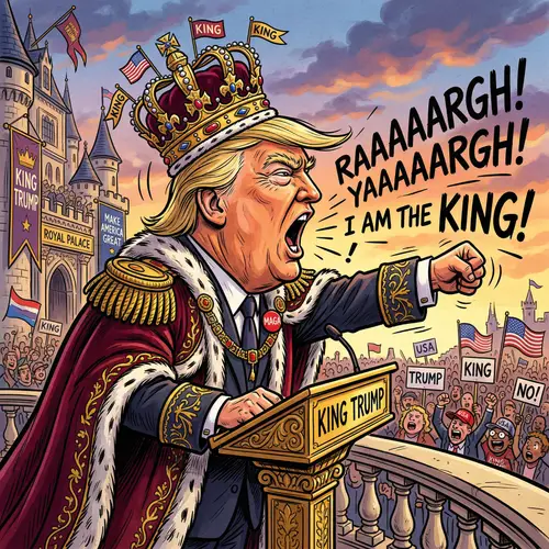 Donald Trump Cartoon King - Yelling Profile Image