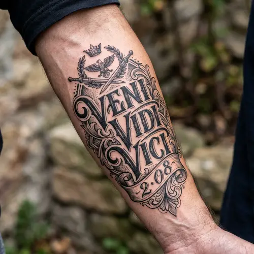 Stylish Tattoo Design | Veni Vidi Vici 2.08