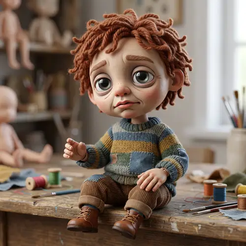 Detailed 3D Doll Emotions Model