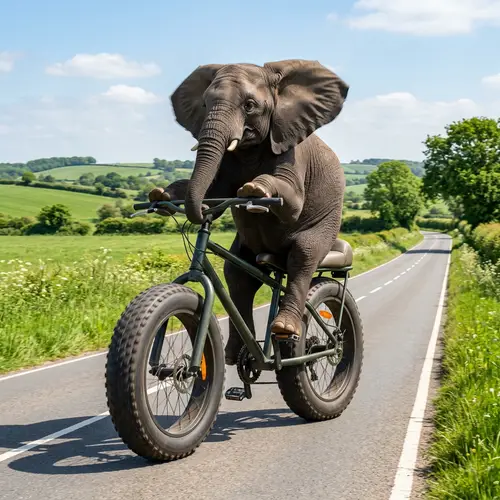 Elephant Riding a Bicycle: A Joyful Adventure