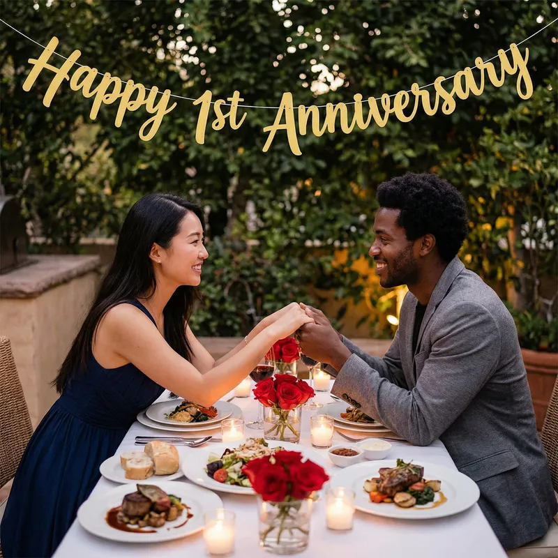 First Wedding Anniversary - Romantic Dinner Celebration
