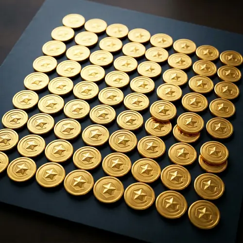 80 Gold Roblox Coins - Shiny Online Game Currency Art