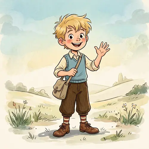 Cheerful Pixar-Style Blonde Portrait