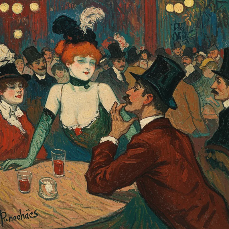 Henri de Toulouse-Lautrec Style Painting