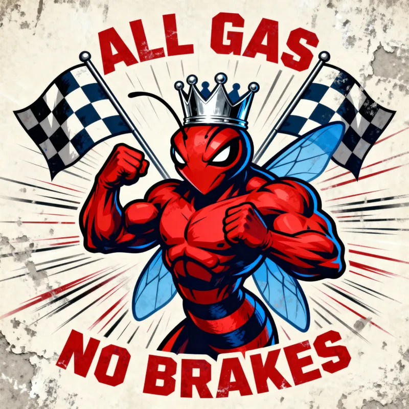 All Gas, No Brakes: Bold Racing Graphic Design