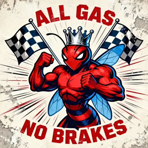 All Gas, No Brakes: Bold Racing Graphic Design