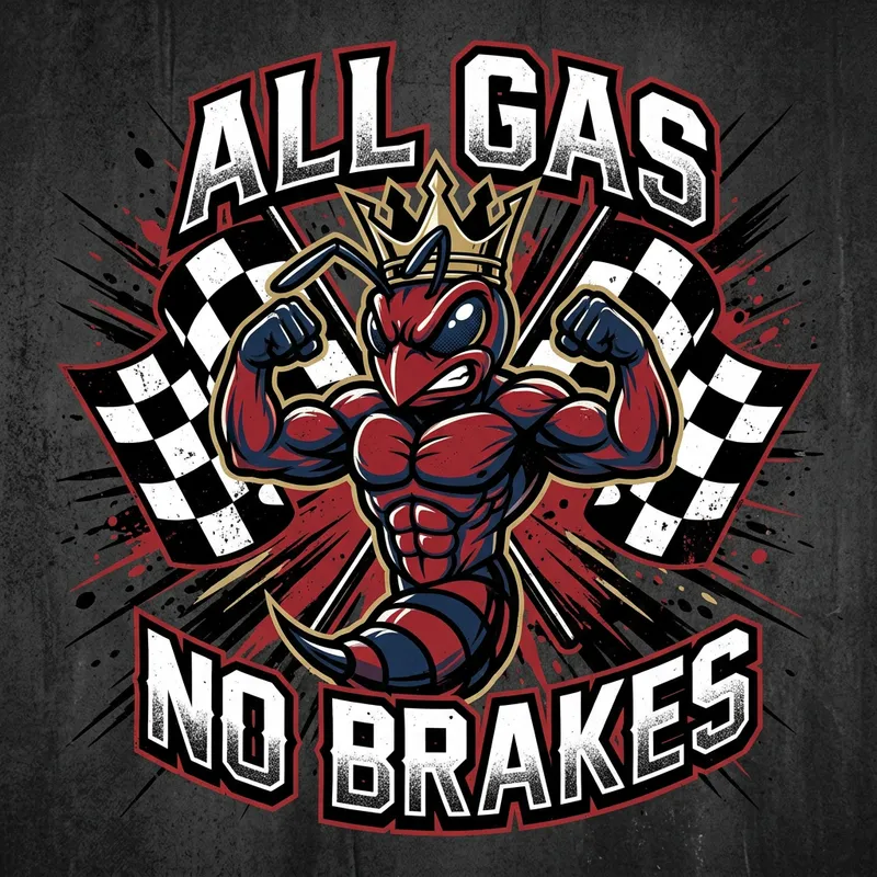 All Gas, No Brakes: Bold Racing Graphic Design