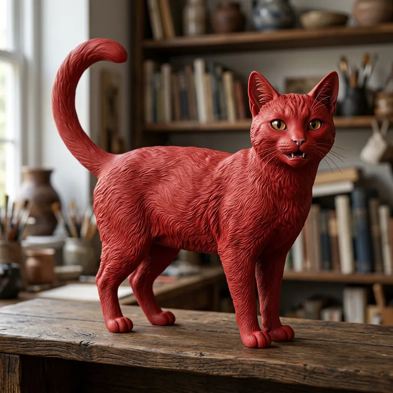 Stunning Red Cat 3D Model for Art Lovers Stunning Red Cat 3D Model for Art Lovers
