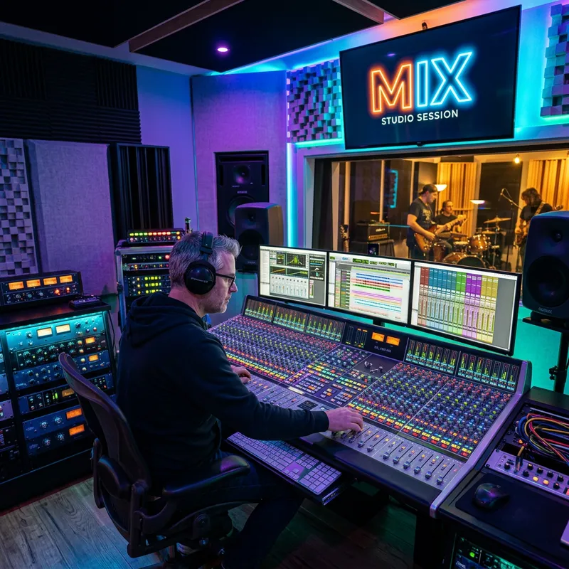 High-Tech HD Recording Studio with Mixing