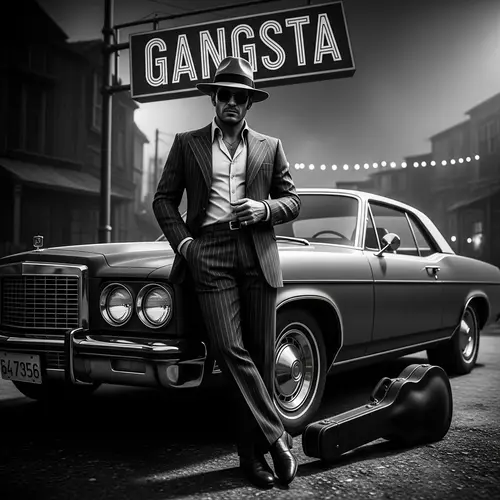 70s Vintage Gangsta Noir Art Print