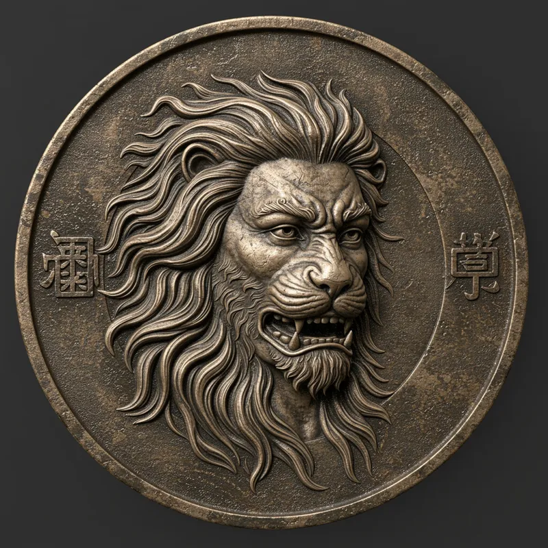 Lion-Faced Mancho Coin Design