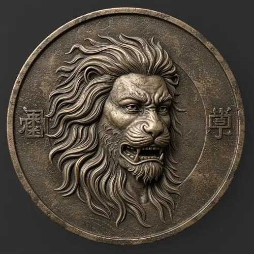 Lion-Faced Mancho Coin Design
