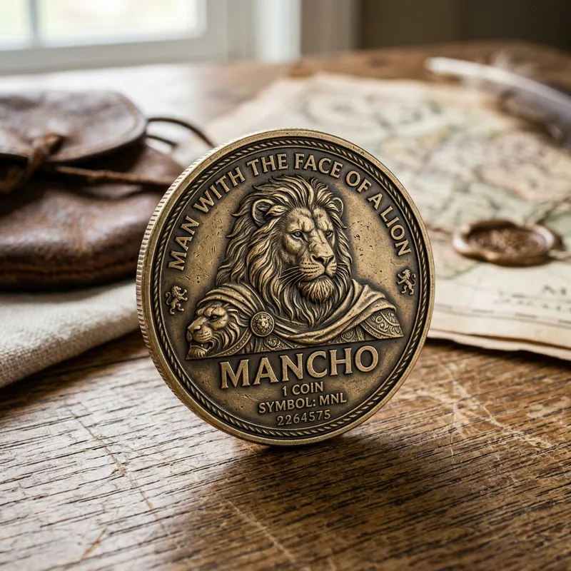 Lion-Faced Mancho Coin Design Lion-Faced Mancho Coin Design