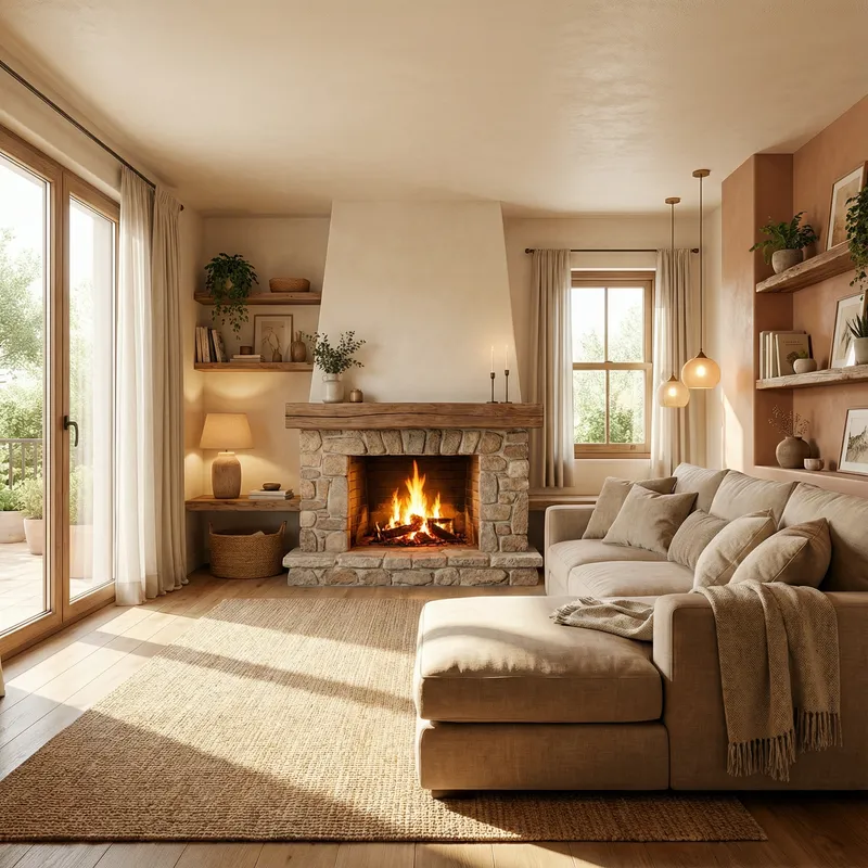 Cozy Living Room with Modern Chaise Lounge