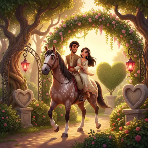 Valentine's Day Prince and Princess Horse Ride in Enchanted Garden