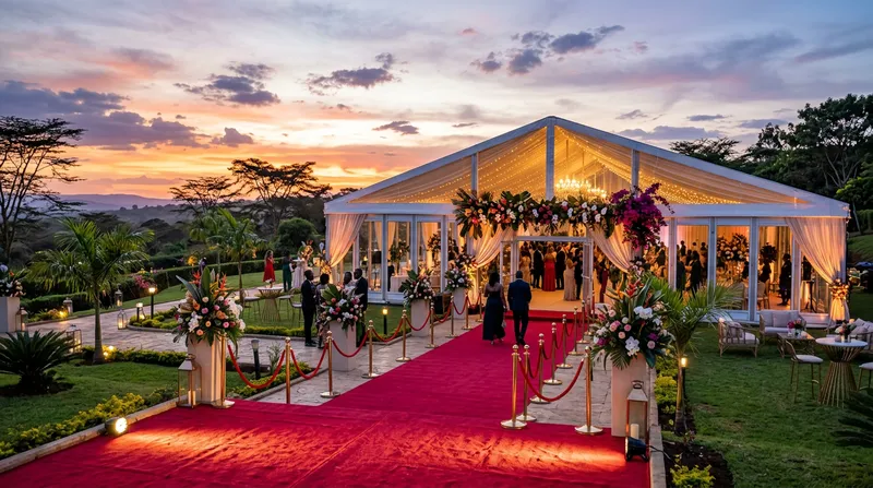 Luxury Event Setup in Kenya with Elegant Marquee