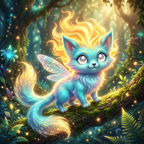The Gleamheart: Enchanting Fantasy Creature with Sun Brilliance