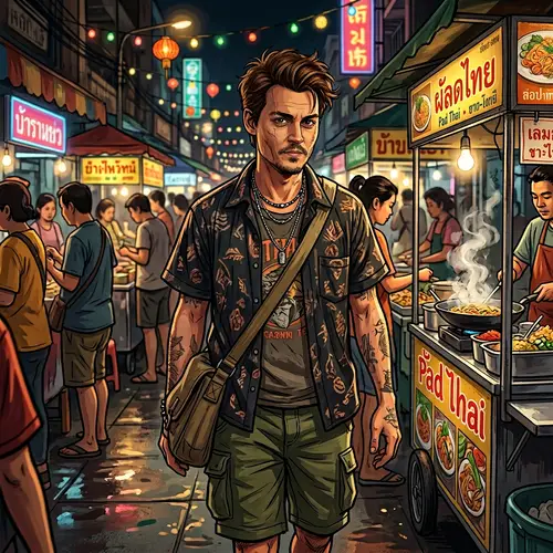 Cartoon of Johnny in Thailand | Zappiro Style