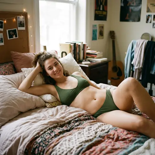 Sling Bikini Model in Bedroom | Stunning Images