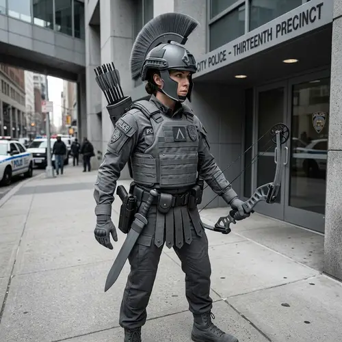 Police Spartan Archer Grey - Action Figure Collectible