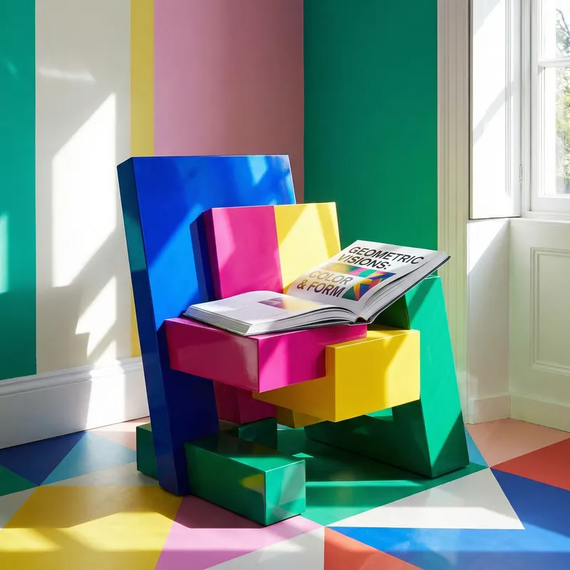 Modern Pixar Style Image of Chair with Book