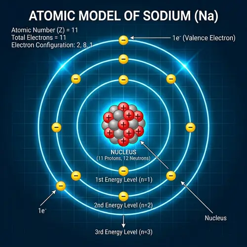 Sodium Atom Electron Arrangement: Detailed Model