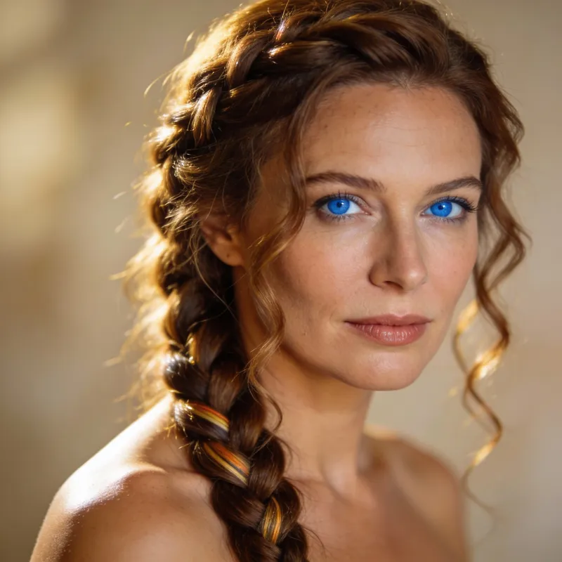 35-Year-Old Light Skinned Girl with Blue Eyes