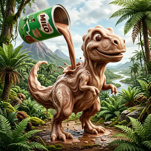 Milo Drink Dinosaur: Creative Prehistoric Concept