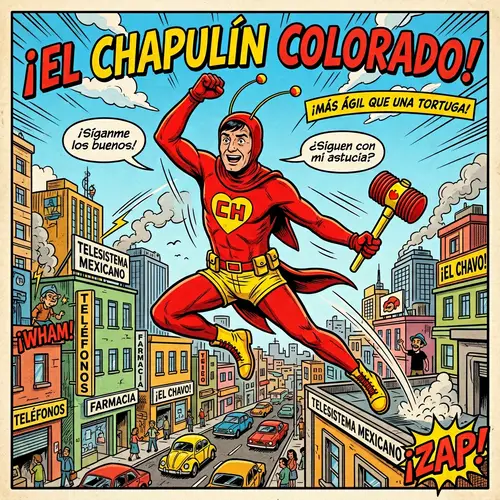Full-Body Image of Chapulín Colorado Comic Style