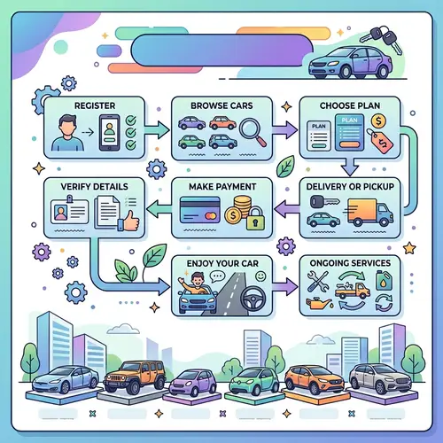 Car Subscription Services Infographic | Steps to Subscribe
