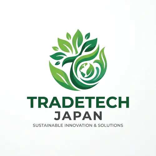 TradeTech Japan Logo Design with Natural & Green Elements