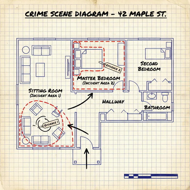 Crime Scene Investigation: House Plan Details