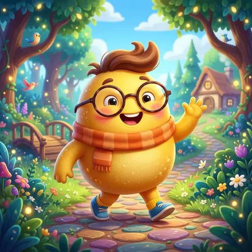 Charming Jovial Character with Glasses | Friendly and Positive